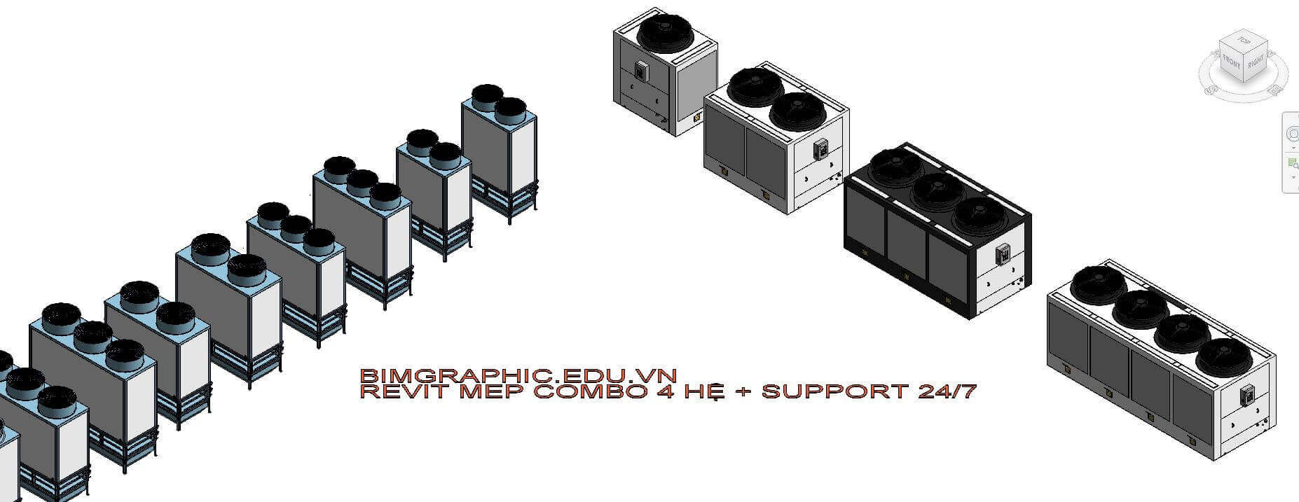 Evaporative condensers Families in Revit mep REVITTANG EDU